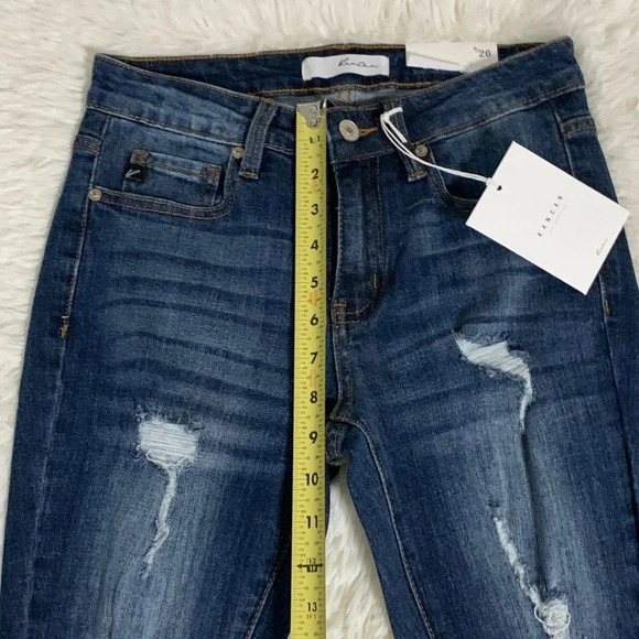 KANCAN jeans Mid Rise Ankel Destoyed Skinny Jeans, 5/26. New with tag - Picture 6 of 16